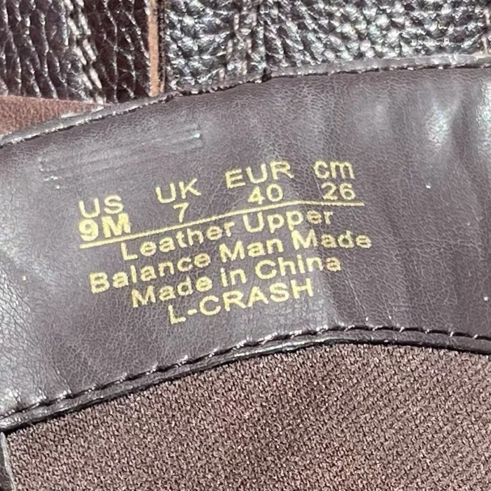 Franco Sarto L-Crash Riding Boots‎ Womens Size 9 Brown Leather Tall Full Zip